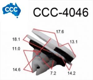 CCS-4046 Exterior Mould Clips & Interior Trim Clips 25pcs