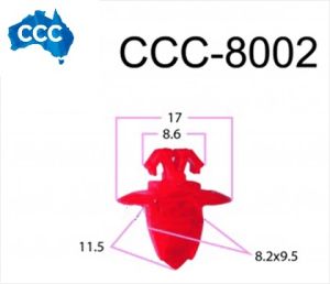 Toyota Red Body Flare Clips 25pcs CCS-8002