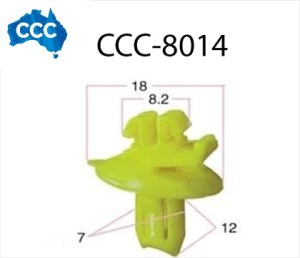 Toyota Yellow Body Flare Clips 25pcs CCS-8014