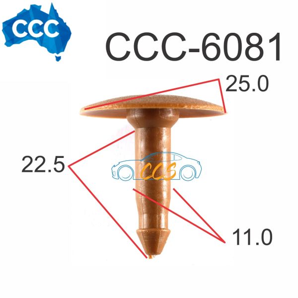 Toyota Hiace Brown Trim Retainer Clips CCS-6081 25pcs