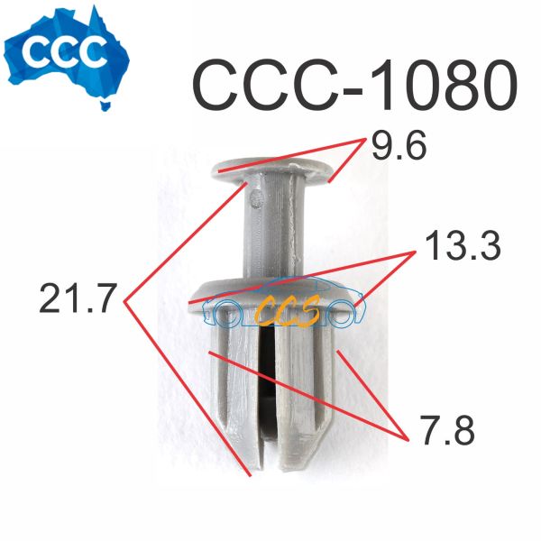 Grey Scrivet Clips 25pcs CCS-1080