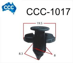 Nissan Black Rivet Clips 25pcs CCS-1017