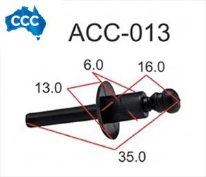 Automotive Black Pop Rivet Clips 25pcs CCS-0049