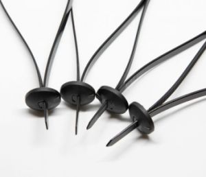 7.6 x 370mm Button Head UV Black Cable Ties