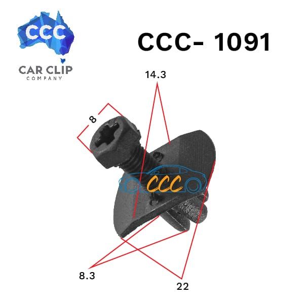 Black Isuzu D-Max inside fender liner clip CCC-1091 25 pcs per packet