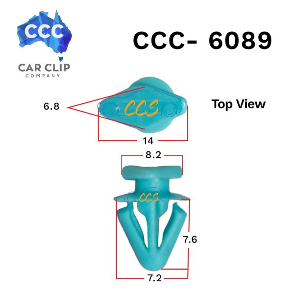 GM Door rubber seal trim retainer clips CCC-6089 25pcs per packet