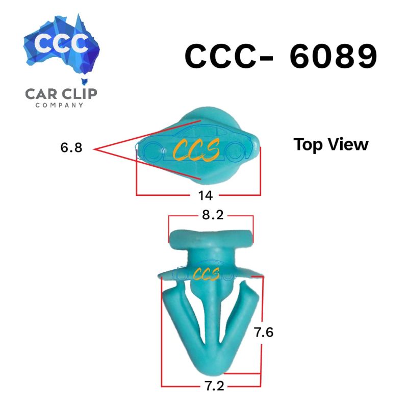 GM Door rubber seal trim retainer clips CCC-6089 25pcs per packet