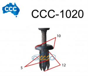 Toyota Black Scivet Clips 25pcs CCS-1020