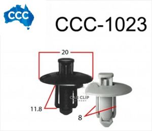Toyota Black Rivet Clips 25pcs CCS-1023