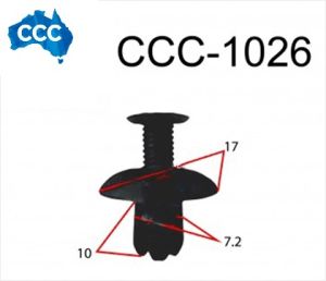 BMW Black Scivet Clips 25pcs CCS-1026