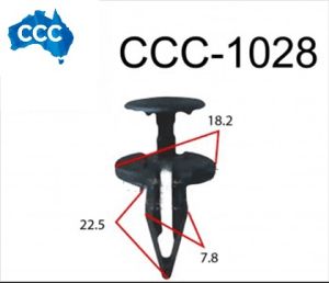 Ford Black Rivet Clips 25pcs CCS-1028