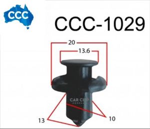 Honda Black Rivet Clips 25pcs CCS-1029