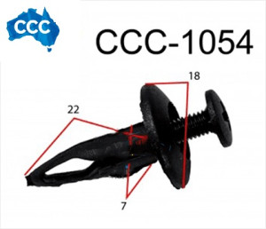 Ford Ranger and Mazda BT-50 Inner Guard Black Scrivet Clips 25pcs CCS-1054