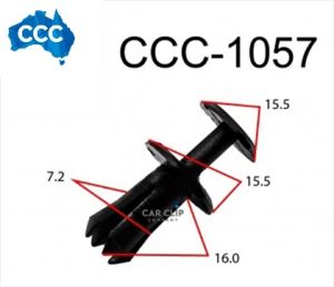 Black Rivet Clips 25pcs CCS-1057