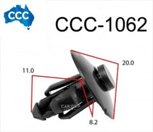 Toyota Black Rivet Clips 25pcs CCS-1062