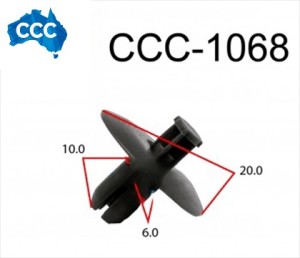 Izusu Truck Grey Rivet Clips 25pcs CCS-1068