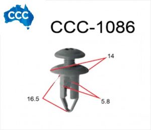 Ford Grey Scrivet Clips CCS-1086