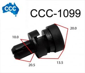 Radiator Black Rivet Clips 25pcs CCS-1099