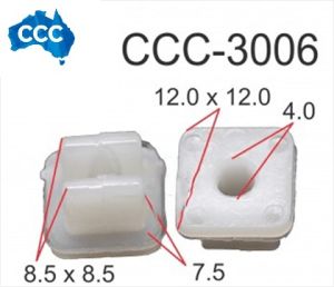 CCS-3006 12mm x 12mm White Screw Grommets 25pcs