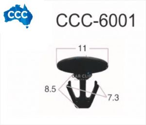 Black Trim Retaining Clips 25pcs CCS-6001