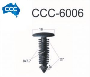 Holden Black X-Tree Clips 25pcs CCS-6006