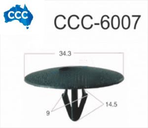 Black Isuzu Trim Retainer Clips 25pcs CCS-6007