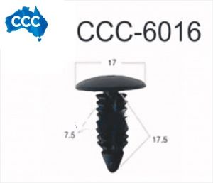 Holden/Jeep Black X-Tree Clips 25pcs CCS-6016