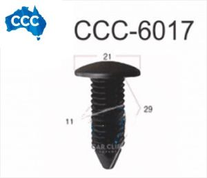 Ford Black X-Tree Clips 25pcs CCS-6017