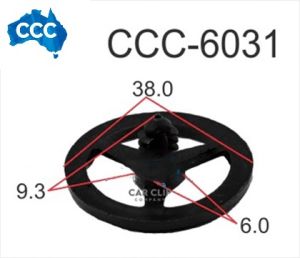 Black Nissan Bonnet Lining Retaining Clips 25pcs CCS-6031
