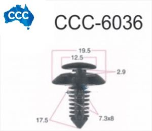 Ford Black X-Tree Clips 25pcs CCS-6036