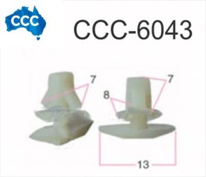 White Honda/Toyota/Mazda/ Door Rubber Clips 25pcs CCS-6043