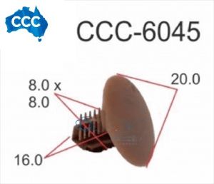 Brown Toyota Hiace X-Tree Clips 25pcs CCS-6045 