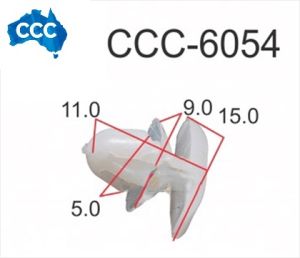 White Trim Retainers 25pcs CCS-6054