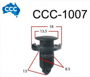 Honda Black Rivet Clips 25pcs CCS-1007