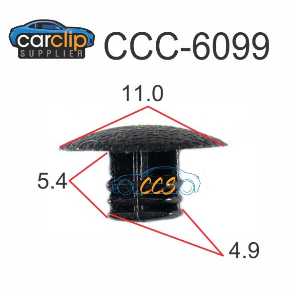 Black Trim Retainer 25pcs CCS-6099