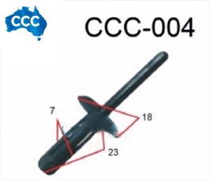 Automotive Black Plastic Pop Rivets 25pcs CCS-0004