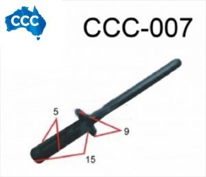 Automotive Black Plastic Pop Rivets 25pcs CCS-0007