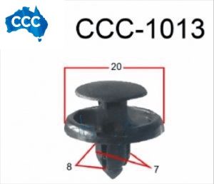 Toyota Black Rivet Clips 25pcs CCS-1013