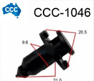 Subaru Black Rivet Clips 25pcs CCS-1046